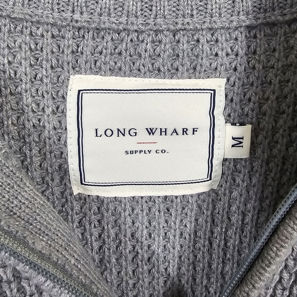 Long Wharf Wellfleet SeaWell Wool Blend Knit Quarter Zip Sweater - Picture 5 of 8